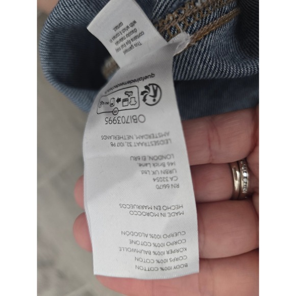 WE THE FREE High Roller Sleeveless Denim Overalls Jumpsuit Size Medium Blue Wash - Picture 9 of 9